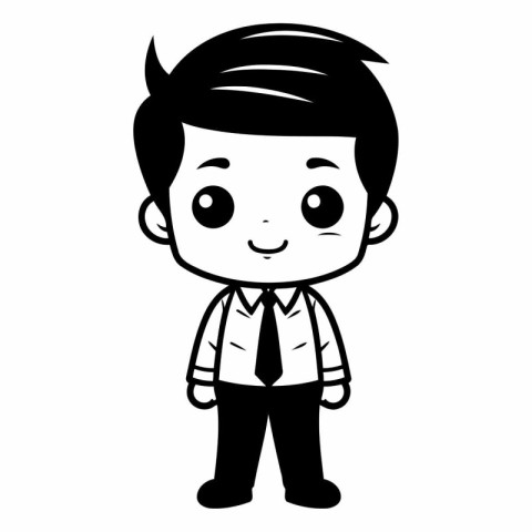 businessman avatar cartoon character on white background vector