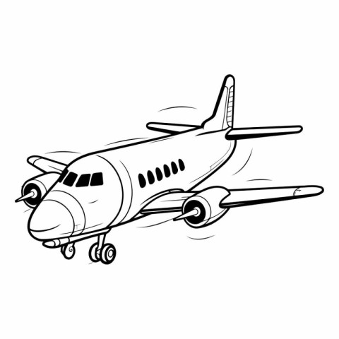 Airplane icon. Cartoon illustration of airplane vector icon for