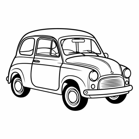 Old car icon. Cartoon illustration of old car vector icon for we