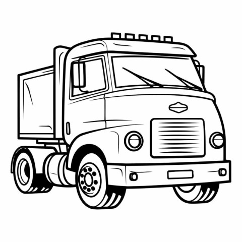 Truck icon. Cartoon illustration of truck vector icon for web de