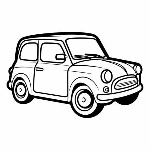 Retro car icon. Simple illustration of retro car vector icon for