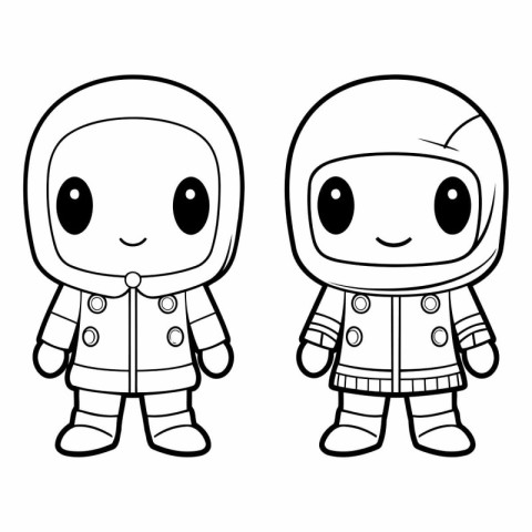 Astronaut Kids Cartoon Mascot Character Vector Illustration.