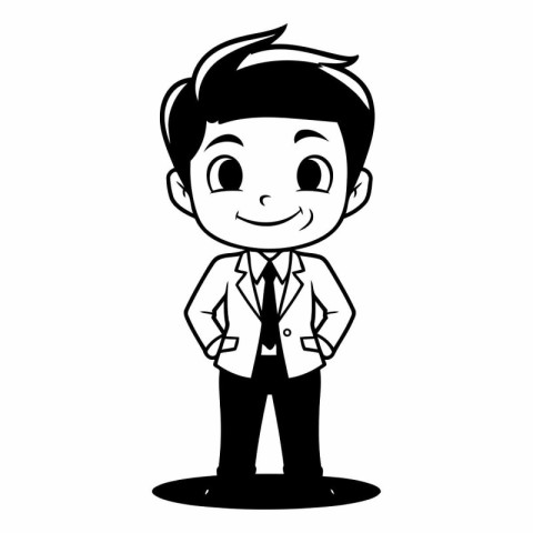 businessman cartoon on white background vector illustration grap