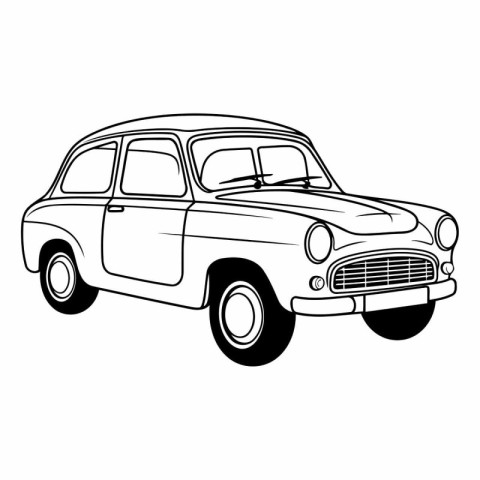 Retro car icon. Simple illustration of retro car vector icon for