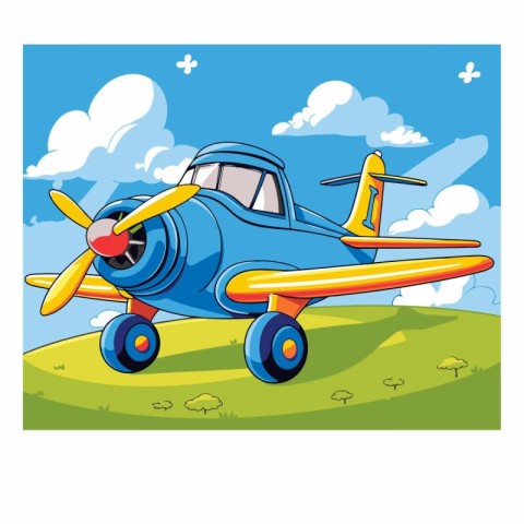 Airplane cartoon design eps 10. Colorful and detailed illustrati