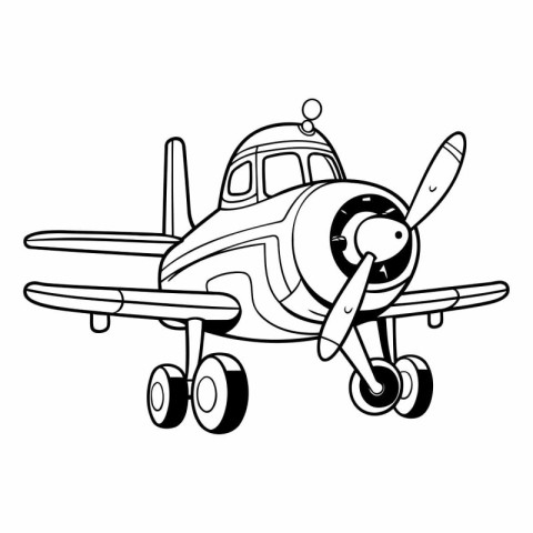 Airplane icon. Cartoon illustration of airplane vector icon for