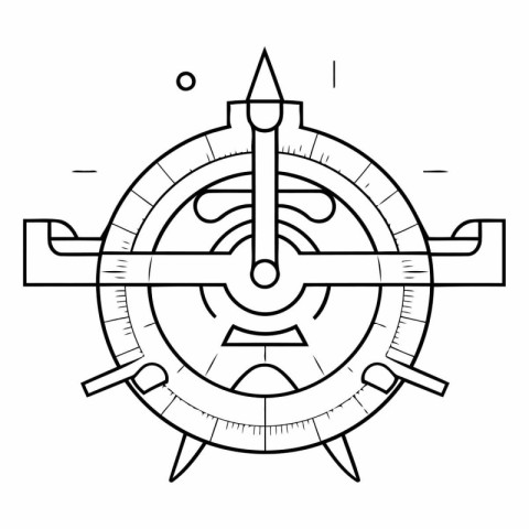 Compass icon. Outline illustration of compass vector icon for we