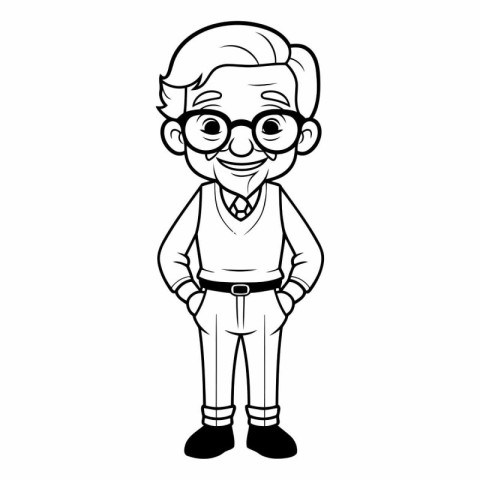Grandfather cartoon icon. Grandparent avatar person people and h