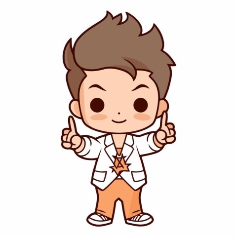 cute boy cartoon isolated vector illustration graphic design vec