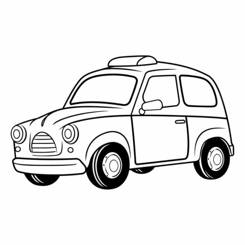 Taxi icon. Outline illustration of taxi vector icon for web