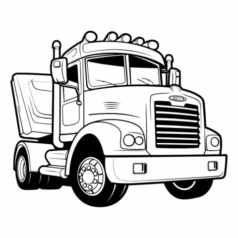 Truck icon. Cartoon illustration of truck vector icon for web de