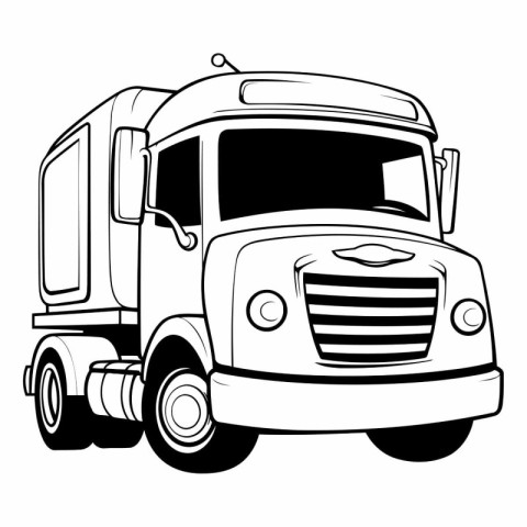 Truck icon. Cartoon illustration of truck vector icon for web de