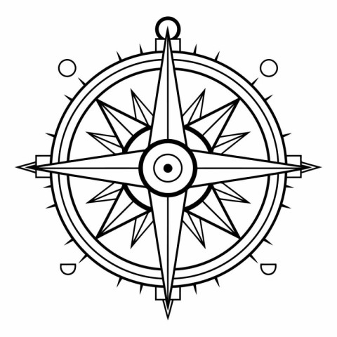 Compass icon. Outline illustration of compass vector icon for we