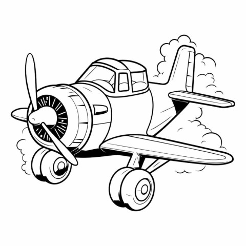 Airplane icon. Cartoon illustration of airplane vector icon for