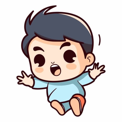 Crying Baby Boy - Cartoon Vector IllustrationÃ¯Â»Â¿