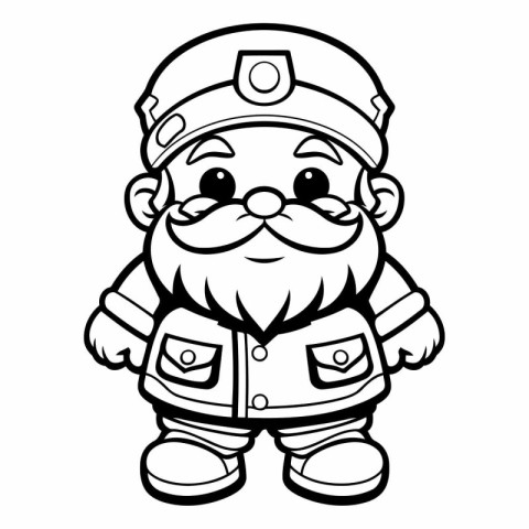 Mascot Illustration of a Pirate Captain with Moustache
