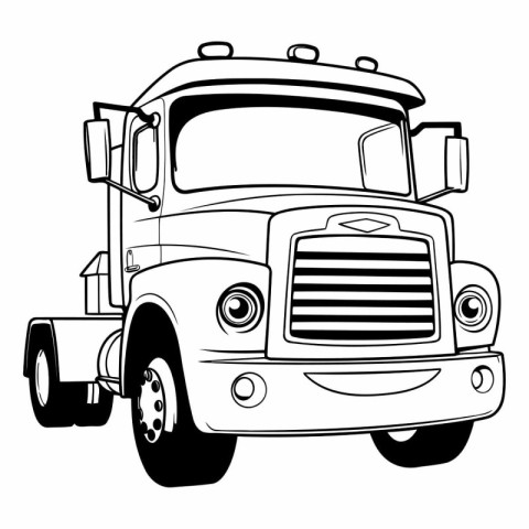 isolated big truck on a white background. eps