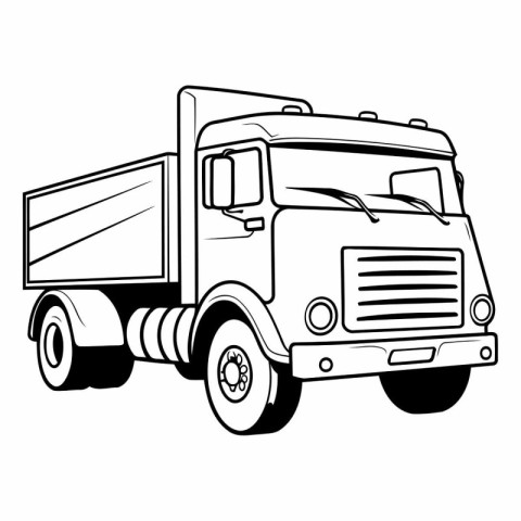 truck on a white background. eps10