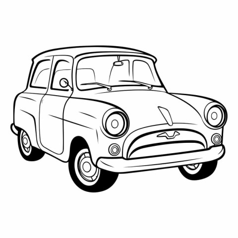 Retro car on a white background. eps