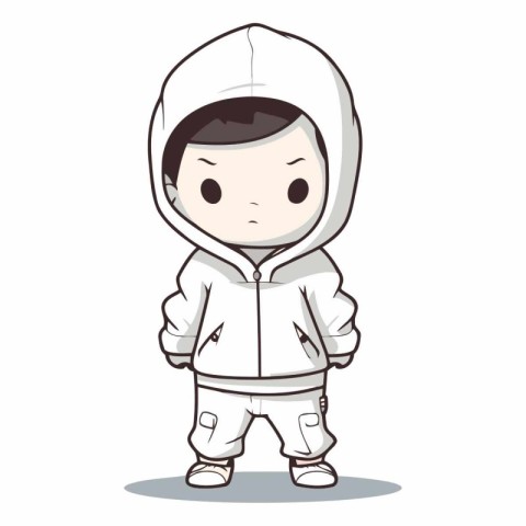 cute little boy wearing astronaut costume on white background.