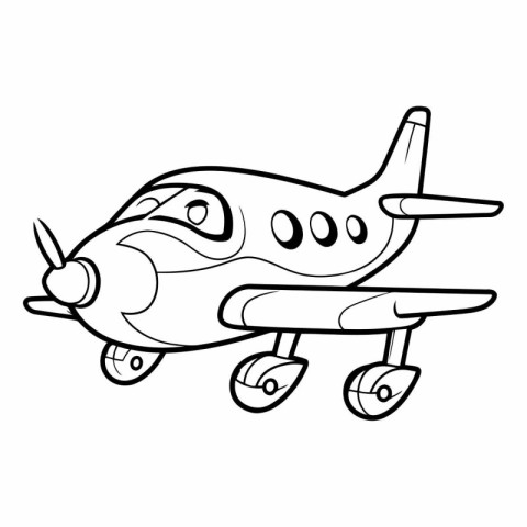 Airplane icon. Outline illustration of airplane vector icon for