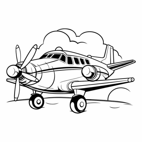 Airplane vector isolated on white background of airplane.