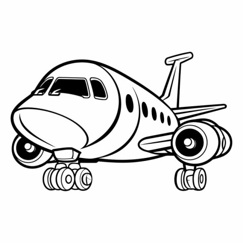 Airplane icon. Cartoon illustration of airplane vector icon for