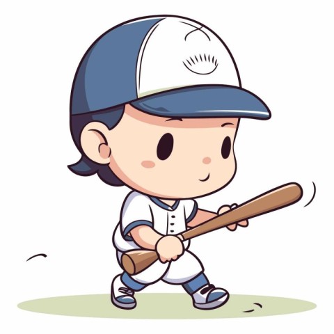 Baseball player boy with bat of a baseball player.