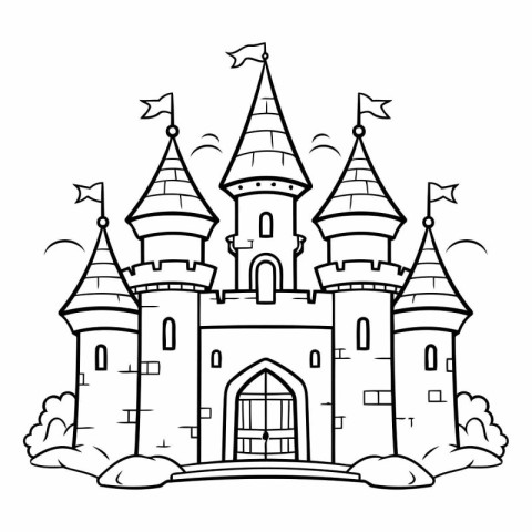 Castle design. Fairytale fantasy fairytale childhood and animal