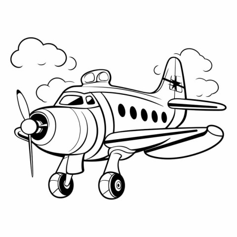 Airplane icon. Cartoon illustration of airplane vector icon for