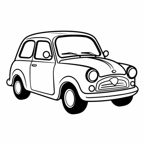 Retro car icon. Cartoon illustration of retro car vector icon fo