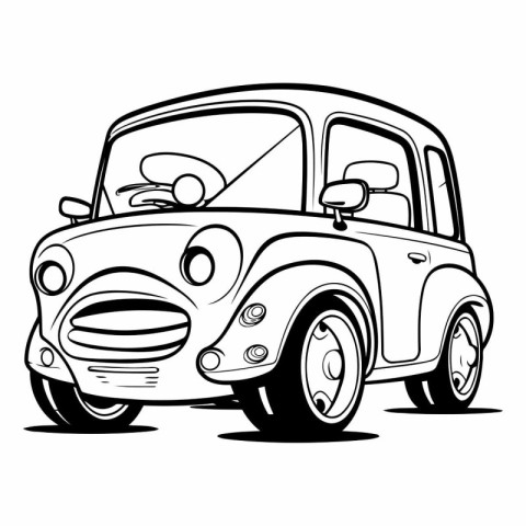 Retro car vector illustration on a white background. Retro car.