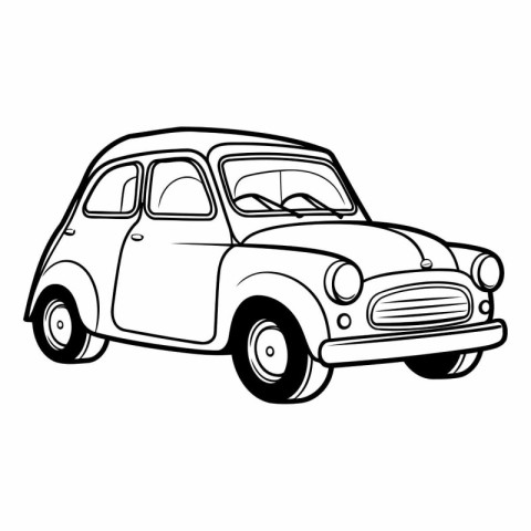 Retro car icon. Cartoon illustration of retro car vector icon fo