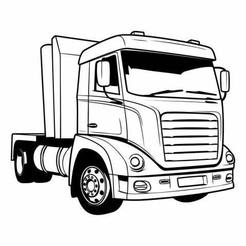 truck on a white background. eps 10