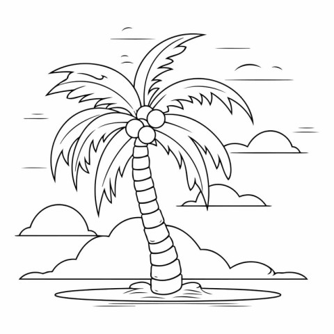 Palm tree design. Summer vacation tropical relaxation outdoor na