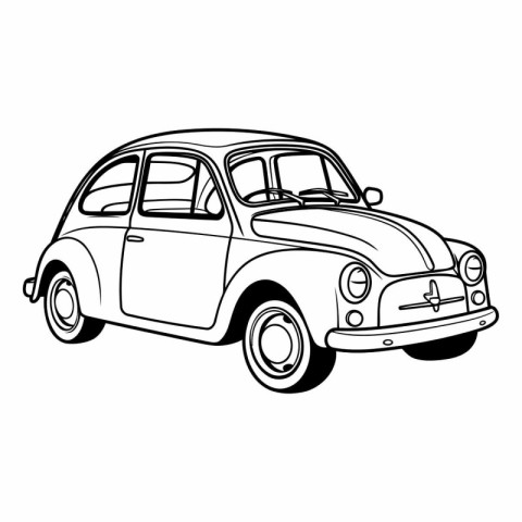 Retro car icon. Cartoon illustration of retro car vector icon fo