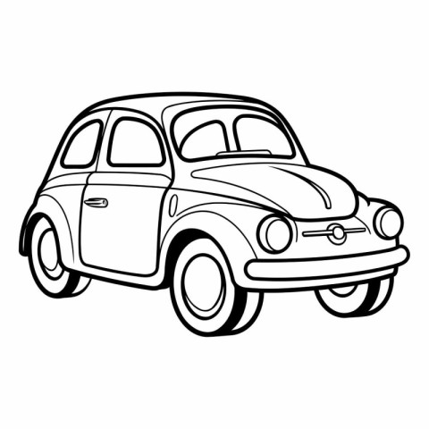 Retro car icon. Cartoon illustration of retro car vector icon fo