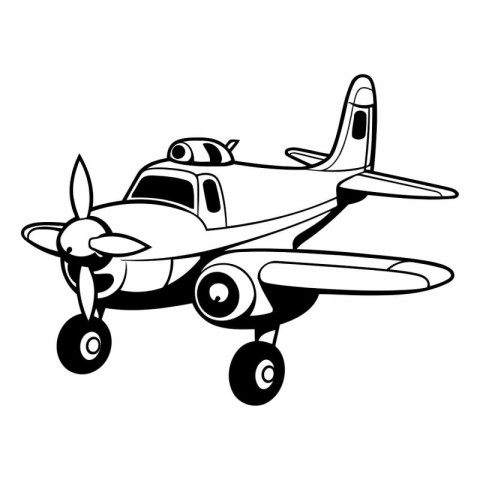 Airplane icon. simple black and white design.