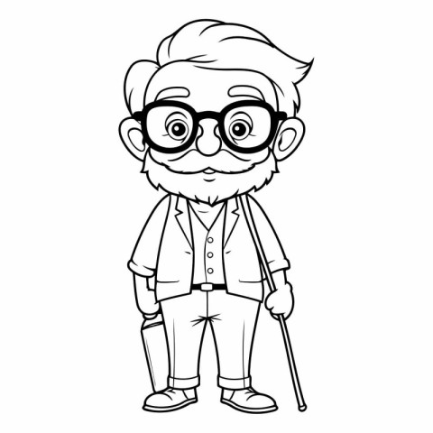 Grandfather cartoon design. Old person grandparents man avatar s