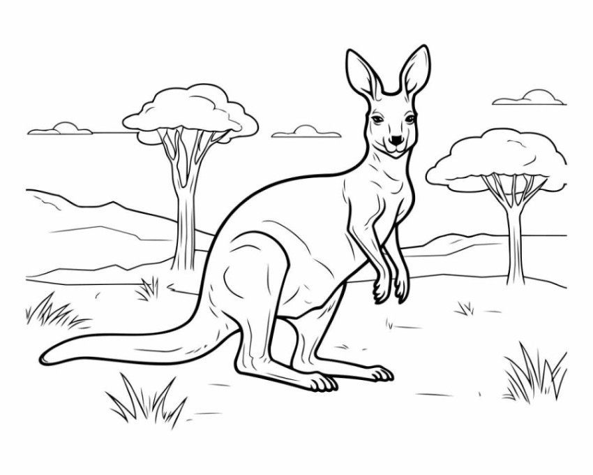 Kangaroo. sketch for your design.